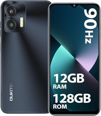 Telefono Android OUKITEL C36, 12GB RAM 128GB ROM Espandibile 1TB, Display 6.56" HD, Batteria 5150mAh, Fotocamera 13MP, Dual SIM 3 Slot/5G-WiFi/GPS/Face ID/OTG, Efficienza Classe A
