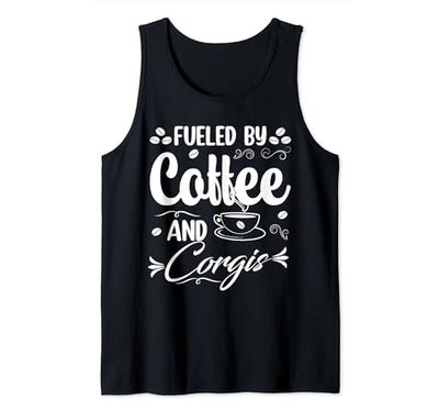 Fueled By Coffee And Corgis Camiseta sin Mangas