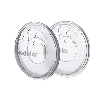 Medela Breast Shells - BPA-Free, Made from Soft Silicone, with Breathable Ventilation Holes, Includes 2 Shells