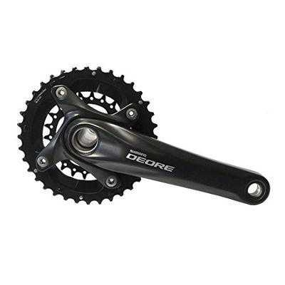 Shimano M617, Guarnitura, Nero, 175 mm