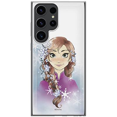 ERT GROUP mobile phone case for Samsung S23 ULTRA original and officially Licensed Disney pattern Anna 001 optimally adapted to the shape of the mobile phone, case made of TPU