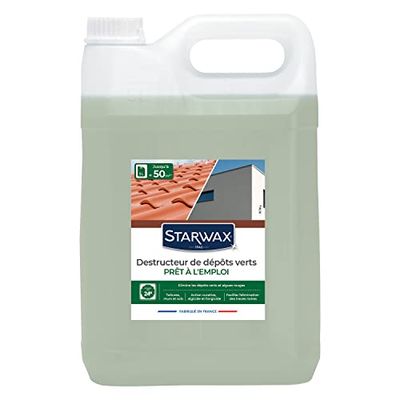 Starwax Destructeur De Dépôts Verts Prêt À L'Emploi - 5L Élimine En Profondeur Les Lichens Et Algues , Vert