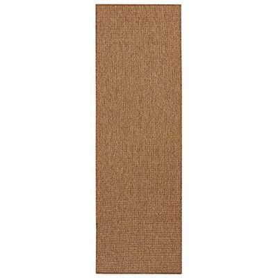 BT Carpet Nature Caminho de tecido plano, polipropileno, castanho, 80 x 350