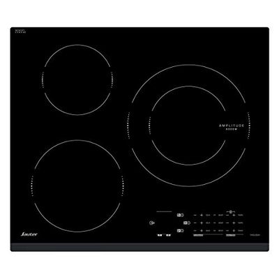 Sauter SPI4362B – Placa de inducción – Mesa de cocción empotrable – Negro – 3 chimeneas – 7200 W – Dimensiones empotradas: 56 x 49 cm – Función EasyCook – Fabricado en Francia