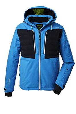 Killtec Men's Giacca da sci/giacca funzionale con cappuccio staccabile con zip e paraneve KSW 53 MN SKI JCKT, sky-blue, M, 38707-000