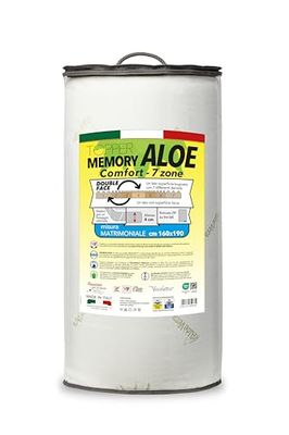 V.I.P. Very Important Pillow Topper Memory Aloë Comfort noppen 7 zones, hoogte 4, wit, 80 x 190 cm eenpersoonsbed
