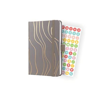 SIGEL J4350 Jolie Weekly planner 2024, Mocca Meringue, 9,5 x 15 cm, hardcover, 174 pages, brown