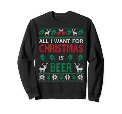 Birra artigianale Natale Brutto | Ugly Christmas Beer Felpa