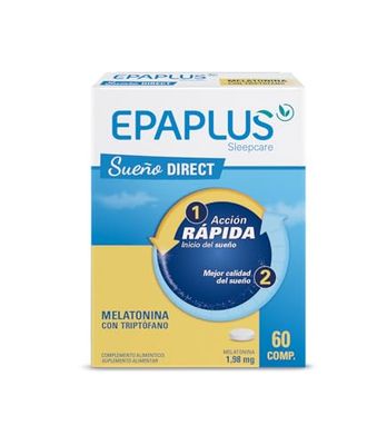 EPAPLUS Sleepcare Melatonina Direct Con Triptófano 60 Comprimidos