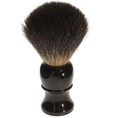 Brocha de afeitar para pelo de tejón gris, mango de plástico, altura de 10,5 cm, color