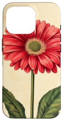 Daisy Floral Vintage Scientific Illustration Flower Case for iPhone 16 Pro