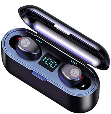 LStiaq F9 - Cuffie Bluetooth in Ear Touch Control senza fili, con custodia, colore: nero, 0, taglia
