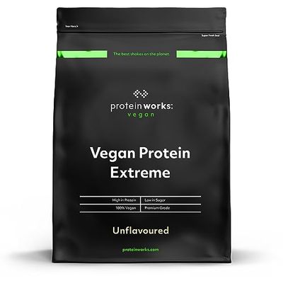 Protein Works - Vegan Protein Extreme , 29g Plant Based Protein , Added Vitamin Blend , 57 Servings , Unflavoured , 2kg