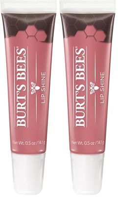 Burt's Bees 100% Natural Moisturizing Lip Shine, Blush - 1 Tube (Pack of 2)