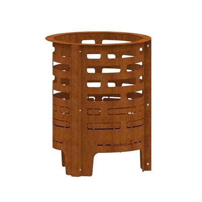 Barbecook brasero Jules con cenicero Integrado en Acero corten preoxidado, brasero para Barbacoa de Exterior, 43x56cm