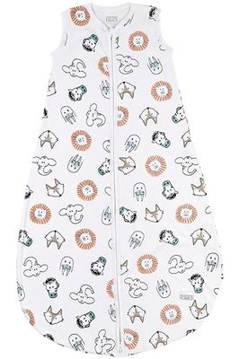 MEYCO Saco de dormir Baby Animal (de algodón 100%, con cremallera integral, agradable a la piel, Accesorios para bebés de alta calidad, antiarrugas, ajuste perfecto, talla: 86), multicolor