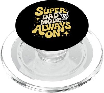 Super Dad Mode Always On - Diseño de mano esqueleto Super Dad PopSockets PopGrip para MagSafe