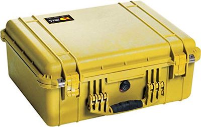 Peli 1550 Professionele Koffer Voor Elektronica, Optisch Apparatuur, Camera'S En Ander Kwetsbaar Apparatuur, Ip67 Water-En Stofdicht, Capaciteit: 33L, Gemaakt In Duitsland, Zonder Schuim, Kleur: Geel