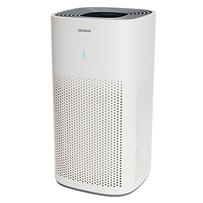 Aiwa PA-200 Luchtreiniger met H13 HEPA-filter, ionisator, 99,95% filter, ultra stil, timer, 3 ventilatiesnelheden, uv-led, 42 m², touch-bediening, wit