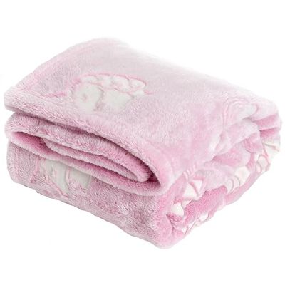 Kanguru Unicorn Glow in The Dark, Super fluffy, Cozy, Fluffy, Warm, Throw Fleece Blanket Microfiber for Sofa, Bedroom, Couch, Travel, Kids, Polyester, Pink, 130 x 150 cm