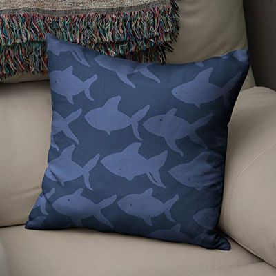 BonaMaison Fundas para Cojínes, Azul Funda de Almohada Elegante y Suave para Decorativa Moderna Decoración del Hogar Habitación, 50x50 Cm - Diseñado y Fabricado en Turquía