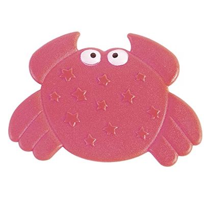Gedy G-Crabby Lot de 4 Tapis antidérapants en Forme de Crabe, Dimensions : 12,5 x 8,5 cm, Tapis de Salle de Bain en résine, Finition Rouge, Design Rouge et Unique