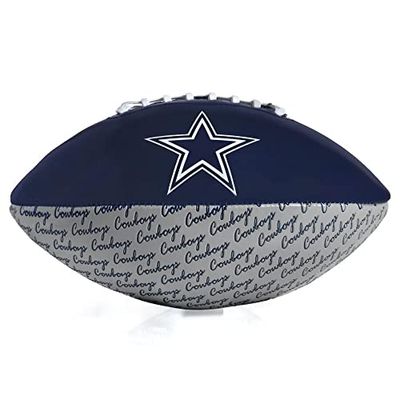 Wilson NFL CITY PRIDE American Football, Dallas Cowboys, Mixed Leather, For Recreational Players, Blue/Silver, WTF1523XBDL