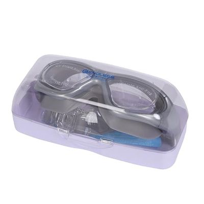 Endless EL1007 Premium Swimming Goggle with Anti-Fog and UV Protection | Silver | Material : Silicon, PU | Stylish 180 Degree Wide View Glasses | Soft Silicone Gasket for Leak Proof | With Hard Case