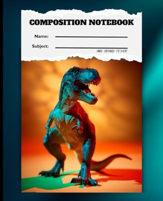 3D Tyrannosaurus (T-Rex) Dinosaur Composition Notebook