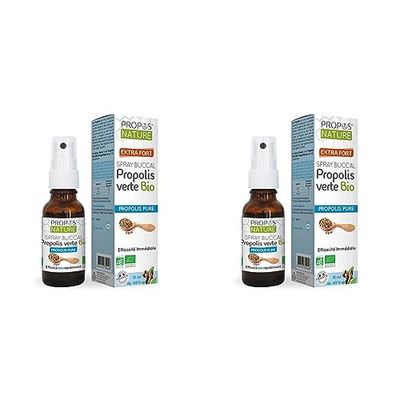 Propos Nature - Spray Buccal À La Propolis Verte Bio (Certifié Ab) - Contenance : 15 ml (Lot de 2)