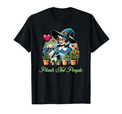 Piante Non Persone Strega Pianta Divertente Signora Wicca Piante Grasse Maglietta