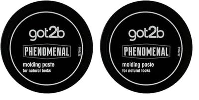 Schwarzkopf got2b PhenoMENal Moulding, Vegan, Fearless Hold, No Stickiness, Natural Finish, Silicone Free, Hair Paste, 100ml (Pack of 2)