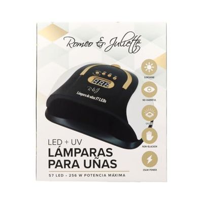 Albi Pro Lampada per Unghie LED UV 256 W Nero