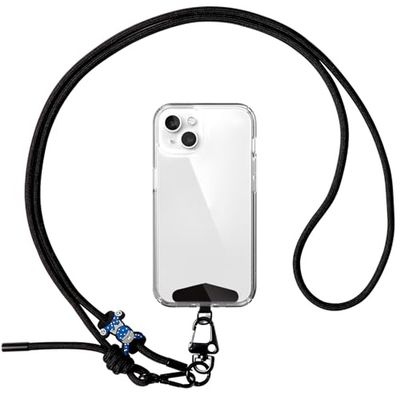Brencco Cordon Telephone Portable, Laniere Telephone Portable avec Joint En Acier Inoxydable, Tour de Cou Universelle Collier Compatibles avec Tous Les Smartphones et Plupart des Coques