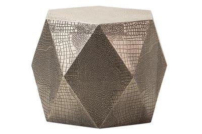 Adda Home Table d'appoint, Argent métallique, 54X47X41 CM