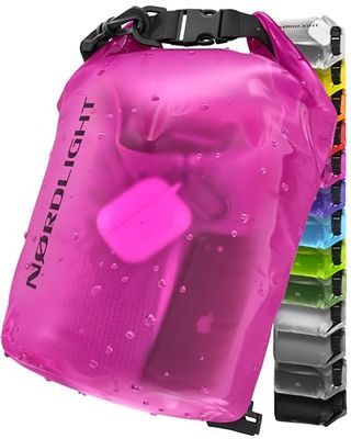 Nordlight Dry Bag en Waterdichte Tas - (5L, Roze) Waterdichte Paktas met Rolsluiting en Schouderriem | Zwemmen, Strand, Kanoën, Stand Up Paddling, Duiken