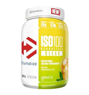 Dymatize ISO 100 Hydrolized Clear Lemon Ice Tea 900g Whey Protein Powder