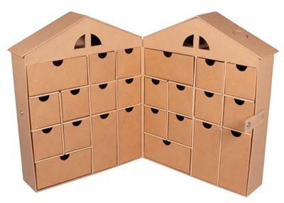 Rayher Calendrier de l’Avent p ouvr pap.mâché FSC 24x12,4x30,2cm kraft, 67399521