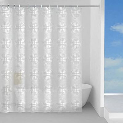 Gedy | Lens Rideau de Douche Peva, Finition Blanche, Dimensions 200 x 240 x 0,1 cm et Poids 0,495 kg