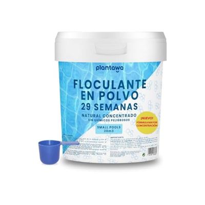 Floculant Piscine Concentrée 29 Semaines Éliminateur Turbidité pour Petites Piscines et Hydromassages Clarifiant pour Eaux Transparentes Produit Naturel Vegan sans Danger pour Toute la Famille.