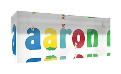Little helper herinnering deco acryl transparant gepolijst als diamantstijl illustratief bont met de naam de jeune jongens Aaron 5 x 21 x 2 cm Grand