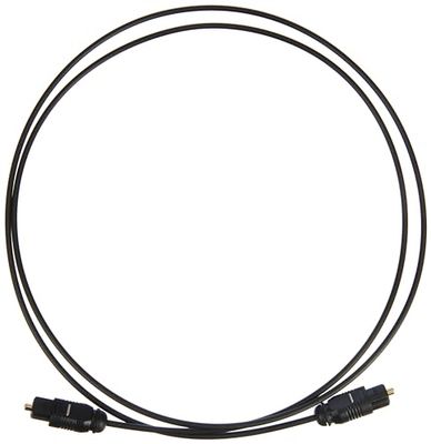 HDSupply TC010-010 Toslink S/PDIF Cabo de áudio, fibra ótica, tomada, Ø 2,2 mm, 1,00 m, preto