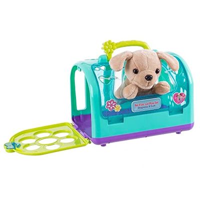 JUINSA - 700076 transportbox 25 cm met hond en accessoires, meerkleurig (700076)