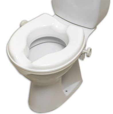NRS Healthcare Linton Plus Raised Toilet Seat, 50 mm / 2 inch, White