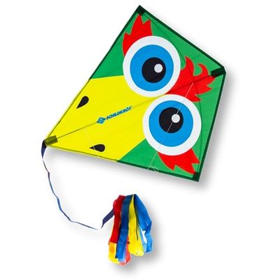 Schildkröt Classic Kite 70, Forme Classique avec Tiges, 250 cm de Long, Queue de Cerf-Volant en 3 Parties, Ligne en Polyester 5kp avec Poignée