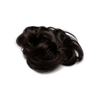 Lullabellz Chouchou chignon Messy Bun, marron foncé, 15,2 cm de long