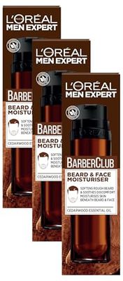 L'Oreal Men Expert Barber Club Short Beard & Face Moisturiser, 50ml (Pack of 3)