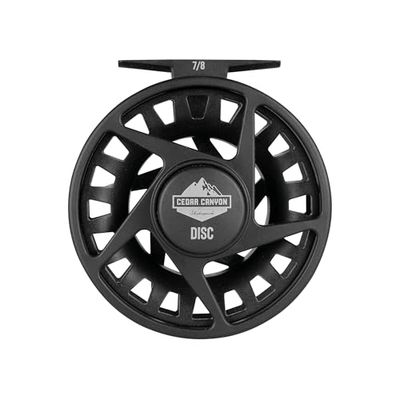 SHAKESPEARE Cedar Canyon Disc VliegenHaspel - Lichtgewicht grafiet constructie, verstelbare Disc Drag System, converteerbare links/rechts Retrieve, soepele prestaties, vliegvissen Haspel - 7/8