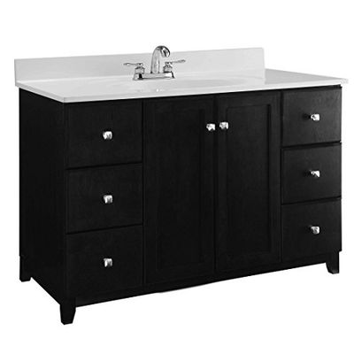 Design House 547059 Shorewood Furniture-Style Vanity Cabinet with 2-Doors and 6-Drawers, 48-inches by 21-inches, Espresso