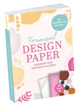 Frech Verlag GmbH Design Paper A6 - Juego de Cartas (75 Papeles de diseño (DIN A6, 220 g/m²), 25 diseños, 16 páginas, Curso básico de Escritura a Mano, Tapa Blanda